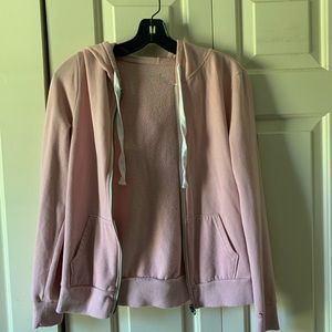 pink zip up hoodie